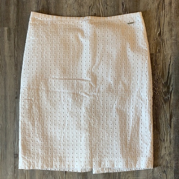 NWOT Nautical Eyelet White A Line skirt - Picture 2 of 6